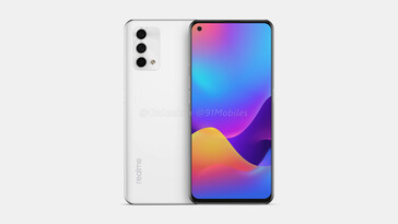 El último Realme Master Edition está programado para venir en negro, gris o blanco. (Fuente: OnLeaks x 91Mobiles)