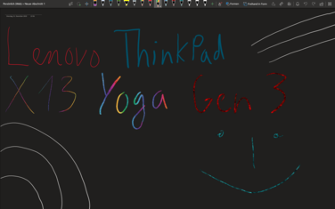 Lenovo ThinkPad X13 Yoga Gen 3: prueba de funcionalidad del lápiz óptico