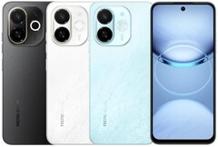 El Tecno Spark 30C 5G está disponible en los colores Aurora Cloud, Azure Sky y Midnight Shadow (Fuente de la imagen: Tecno)
