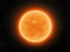 Representación artística de Betelgeuse en la constelación de Orión. (Fuente de la imagen: © Nazarii_Neshcherenskyi - SHUTTERSTOCK)