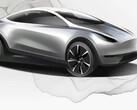 Dibujo del diseño del VE compacto (imagen: Tesla)