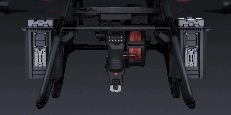 Se puede utilizar un cabrestante y dos baterías. (Fuente de la imagen: DJI)
