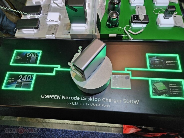 El cargador Nexode de 500 vatios puede emitir 240 vatios desde un único puerto USB-C. (Fuente de la imagen: TechPowerUp)