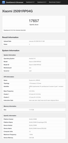 (Fuente de la imagen: Geekbench)