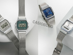 De izquierda a derecha, las Casio A158WEM-3, A158WEM-7, AQ-230EM-2A y AQ-230EM-7A. (Fuente de la imagen: Casioblog)