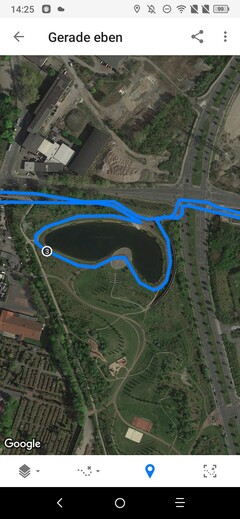 Prueba de GPS: Alcatel 3 - Ciclismo alrededor de un lago