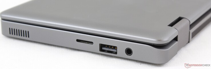 Derecha: Lector de microSD, auriculares USB 2.0, 3.5 mm