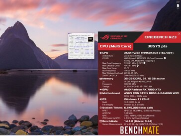 Resultado del benchmark multi-core Cinebench R23 para la CPU Ryzen 9 9950X3D2.