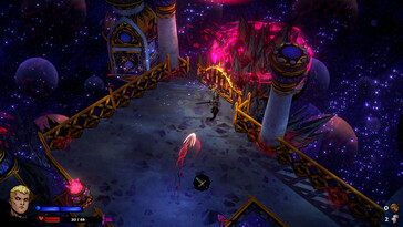 Una imagen que muestra una batalla en Sworn.