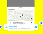 La función Home Safe de Snapchat (Fuente de la imagen: Snapchat)