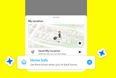 La función Home Safe de Snapchat (Fuente de la imagen: Snapchat)