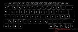 Teclado del Acer Swift Edge SFE16 (iluminado)