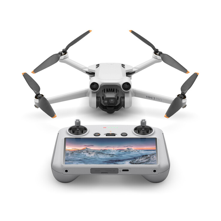 El DJI Mini 3 Pro con su mando a distancia DJI RC. (Fuente de la imagen: DJI)