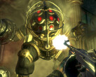Una captura de pantalla de Bioshock Remastered que muestra a un jugador luchando contra un Big Daddy (fuente de la imagen: SteamDB)