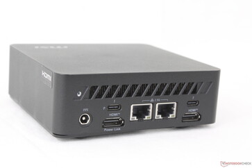 Trasera: Adaptador de CA, USB-C Thunderbolt 4 con DisplayPort 1.4 + Power Delivery, 2x RJ-45 (10 Gbps), USB-C Thunderbolt 4 con DisplayPort 1.4, 2x HDMI 2.1