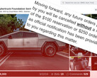 Este Tesla Cybertruck en Cars &amp; Bids está exento de la política antiventa de Tesla, pero otros han recibido prohibiciones por intentar ventas similares. (Fuente de la imagen: Cars &amp; Bids / Cybertruck Owners Club - editado)