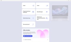 El menú principal de opciones de configuración