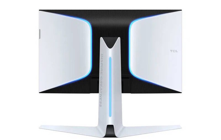 El monitor para juegos 4K de 27 pulgadas tiene iluminación integrada y un soporte bastante grande (Fuente de la imagen: TCL)