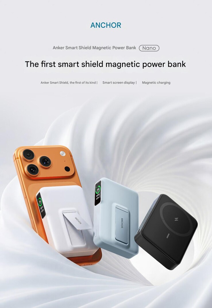 Banco de energía magnético Anker Nano Smart Shield (traducción automática)