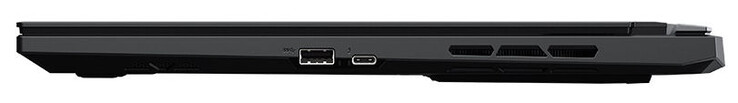 Lado derecho: USB 3.2 Gen 2 (USB-A), Thunderbolt 4 (USB-C; Power Delivery, DisplayPort)