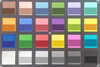 ColorChecker Passport: La mitad inferior de cada área de color muestra el color de referencia