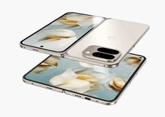 Se dice que el Google Pixel 10 Pro Fold tiene una bisagra más delgada. (Fuente de la imagen: @OnLeaks / Android Headlines)