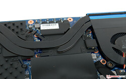 Una mirada al disipador térmico que cubre el Intel Core i7-9750H