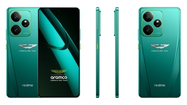 El Realme GT 7 Dream Edition tiene un botón de encendido amarillo y detalles amarillos alrededor de la isla de la cámara. (Fuente de la imagen: Realme)