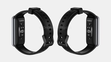 Render del Realme Band 2. (Fuente de la imagen: @OnLeaks &amp; Digit)