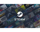 Imagen promocional de Steam con su logotipo en el centro sobre un fondo de varias carátulas de juegos. (Fuente de la imagen: Steam)
