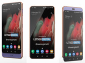 El smartphone de doble deslizamiento de Samsung, según la imagen de LetsGoDigital. (Fuente de la imagen: LetsGoDigital)