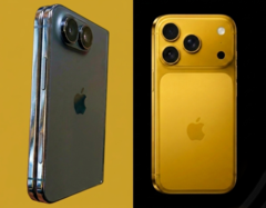 Modelo filtrado del diseño del iPhone Ultra (izquierda) junto al iPhone 17 Pro (derecha) - editado.