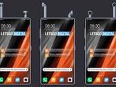 Teléfono inteligente Xiaomi con auriculares inalámbricos integrados. (Fuente de la imagen: LetsGoDigital)