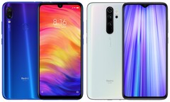 Los Redmi Note 7 y Redmi Note 8 Pro han sido grandes éxitos de ventas. (Fuente de la imagen: Xiaomi - editado)