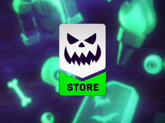 La Venta de Halloween finalizará el 03 de noviembre de 2025. En la imagen: una imagen promocional del evento: calaveras, huesos, ojos. (Fuente de la imagen: Epic Games Store)