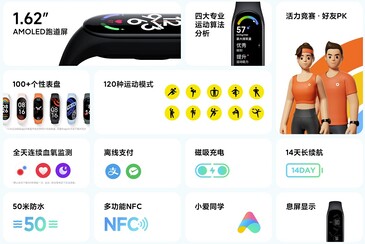 Xiaomi Mi Band 7 NFC. (Fuente de la imagen: Xiaomi)