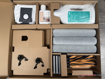 Muchos accesorios en una caja adicional