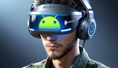 Meta pretende posicionar sus auriculares Quest como la alternativa &#039;Android&#039; a Vision Pro. (Imagen: Dall-E 3)