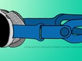 Una ilustración que sugiere el aspecto que podría tener el dispositivo de RV montado en la cabeza de Apple(Fuente: The Information)