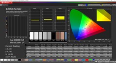 CalMAN ColorChecker calibrado (espacio de color de referencia P3)