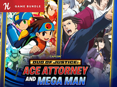 El dúo de la justicia: Ace Attorney and Mega Man Humble bundle deal banner (Fuente de la imagen: Humble Bundle con ediciones)