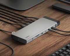 La nueva base de conexión Thunderbolt 5 14 en 1 de Belkin.