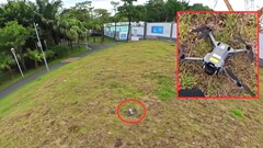 Descubierta por casualidad en un parque por un ciclista de montaña: la DJI Mini 5 Pro, cuyo lanzamiento se espera ya para agosto. (Fuente de la imagen: Mauro Tandoi, editado)