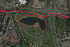 Prueba de GPS: Samsung Galaxy A30s - Ciclismo alrededor de un lago