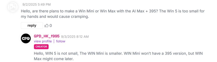 El teaser de GPD sobre Win Max 395 (Fuente de la imagen: Indiegogo)