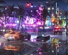 Captura de pantalla de GTA 6 que muestra la vida nocturna de Vice City