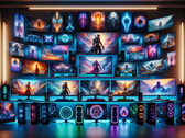 Colección de monitores de juego (Fuente: imagen generada por DALL-E 3)
