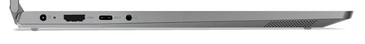 Lado izquierdo: fuente de alimentación, HDMI, USB 3.2 Gen 1 (Tipo C), audio combinado