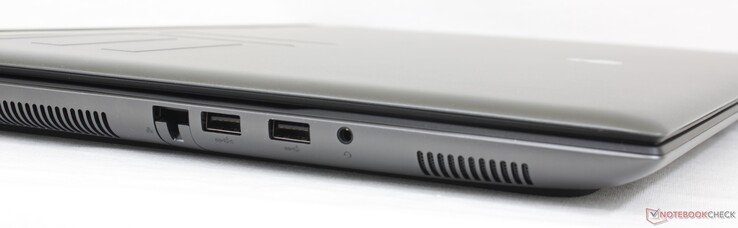 Izquierda: RJ-45 a 2,5 Gbps, 2 USB-A 3.2 Gen. 1, auriculares de 3,5 mm