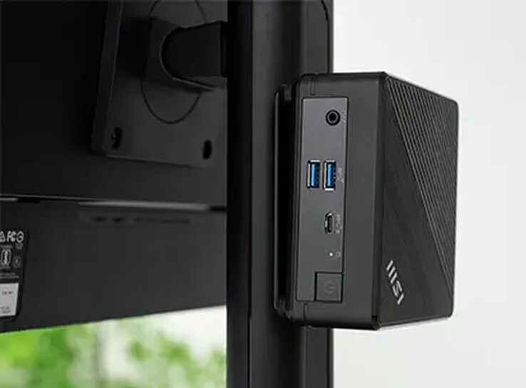 El MSI Cubi 5 1M se puede montar detrás de un monitor.